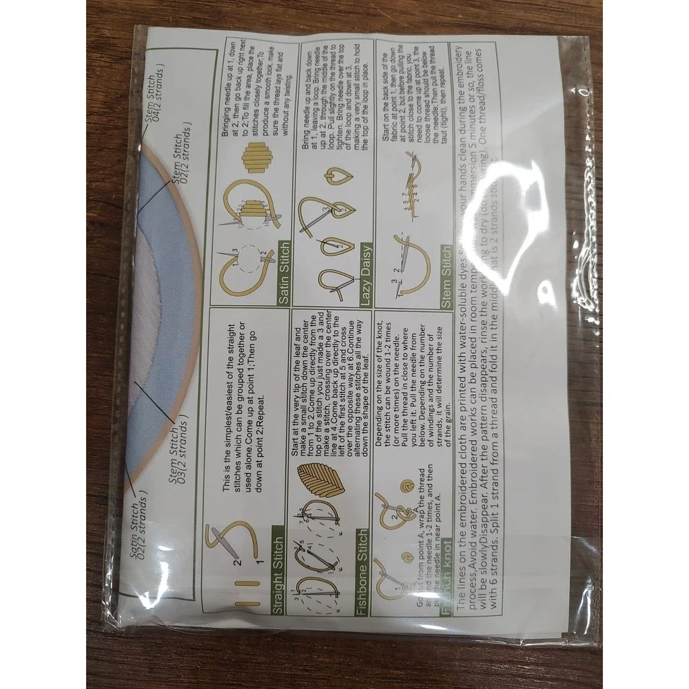 Christmas Embroidery DIY Art Kit No. 827 Polar Bear Merry And Bright Wreath B15